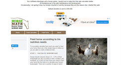 Desktop Screenshot of horsemath.com